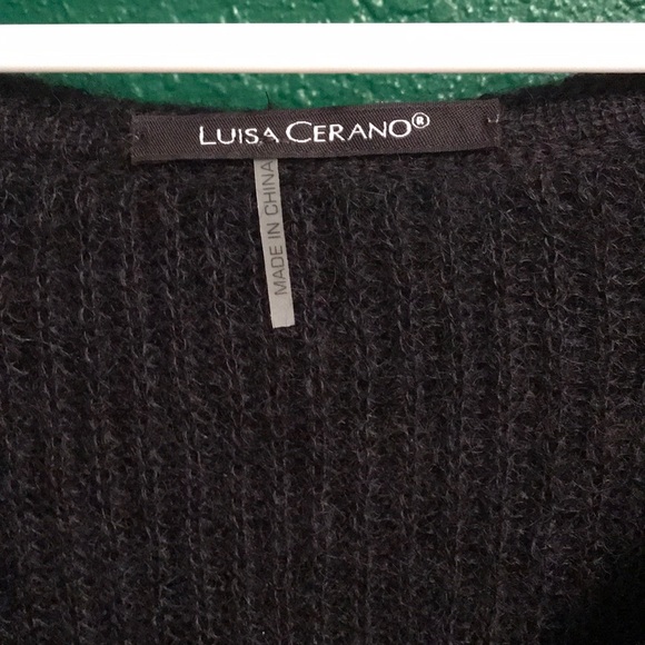 Slouchy Black Hooded Sweater - Picture 3 of 5